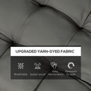 Outsunny Set of 4 Outdoor Seat Cushion with Ties, for Garden Furniture, Grey