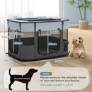 PawHut Portable Dog Pen for Puppies, Rabbits, Kittens, Guinea Pigs - Grey