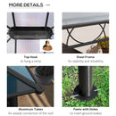 Outsunny 3 x 4m Hardtop Gazebo for Garden Party w/ Polycarbonate Curtains