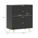 HOMCOM Chest of Drawers with 4 Drawers for Bedroom, Living Room