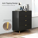 HOMCOM Chest of Drawers with 4 Drawers for Bedroom, Living Room