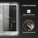 HOMCOM Illuminated Bathroom Mirror With Bluetooth Silver