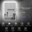 HOMCOM Illuminated Bathroom Mirror With Bluetooth Silver