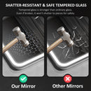 HOMCOM Illuminated Bathroom Mirror With Bluetooth Silver