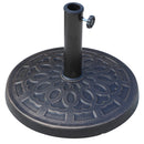 Outsunny 12kg Garden Parasol Base, Round Resin Sun Umbrella Base, Bronze