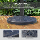 Outsunny 12kg Garden Parasol Base, Round Resin Sun Umbrella Base, Bronze