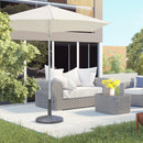 Outsunny 12kg Garden Parasol Base, Round Resin Sun Umbrella Base, Bronze