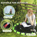 AIYAPLAY Kid Nest Swing Seat, 100cm Diameter Round Saucer Swing Set, Black