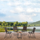 Outsunny 4pcs Rattan Chair Foldable Garden Furniture w/ Armrest