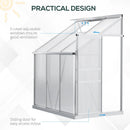 Outsunny Greenhouse Polytunnel 6 x 4 ft - Clear