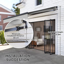 Outsunny 3 x 2.5m Electric Retractable Awning w/ Aluminium Frame
