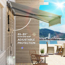 Outsunny 3 x 2.5m Electric Retractable Awning w/ Aluminium Frame