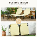 Outsunny Folding Sun Loungers Set of 2 with Adjustable Backrest