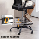 HOMCOM Mesh Draughtsman Chair, Ergonomic Drafting Chair