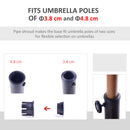 Outsunny 13kg Garden Parasol Base Round Resin Umbrella Stand Holder Bronze Tone