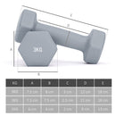 SPORTNOW Dumbbells Set With Storage Rack, 2 X 1kg, 2 X 2kg, 2 X 3kg, Green