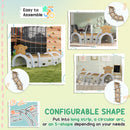 AIYAPLAY Kids Play Tunnel for Crawl and Climb, Monkey Design, Brown