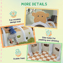AIYAPLAY Kids Play Tunnel for Crawl and Climb, Monkey Design, Brown