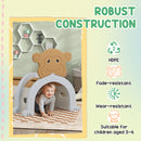AIYAPLAY Kids Play Tunnel for Crawl and Climb, Monkey Design, Brown
