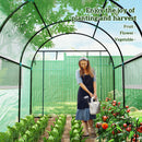 Outsunny Polytunnel Greenhouse with Doors and Mesh Windows