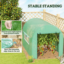 Outsunny Polytunnel Greenhouse with Doors and Mesh Windows