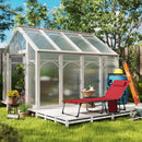Outsunny Folding Sun Lounger with 5-Level Reclining Back, Side Table