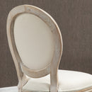 HOMCOM French-Style Dining Chairs Set of 2 with Linen Upholstery, Cream