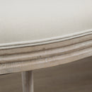 HOMCOM French-Style Dining Chairs Set of 2 with Linen Upholstery, Cream