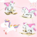 HOMCOM children's Rocking Unicorn - Pink & White