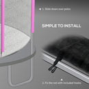 SPORTNOW 8ft Trampoline Net Replacement Safety Net with Zipped Door