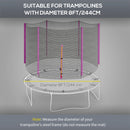 SPORTNOW 8ft Trampoline Net Replacement Safety Net with Zipped Door