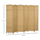 HOMCOM 6 Panel Folding Room Divider, Privacy Screen, 240 x 170cm