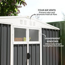 Outsunny 8 x 4 ft Garden Storage Shed, Outdoor Metal Shed