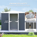Outsunny 8 x 4 ft Garden Storage Shed, Outdoor Metal Shed