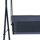 Outsunny  Metal Swing Chair 3-Seater - Grey