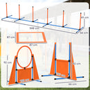 PawHut 6 Pieces Dog Agility Equipment, Obstacle Training Course Kit, Orange