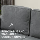 HOMCOM Compact 2 Seater Sofa with Under Seat Storage for Small Spaces