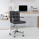 HOMCOM PU Leather Computer Chair, Adjustable Height-Black