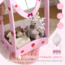AIYAPLAY 360° Rotating Kids Full Length Mirror with Storage Shelf, Hot Pink