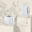 HOMCOM 1.7L 3000W Fast Boil Electric Kettle and 2 Slice Toaster Set