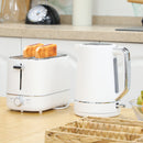 HOMCOM 1.7L 3000W Fast Boil Electric Kettle and 2 Slice Toaster Set