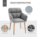 HOMCOM Contrast Piped Accent Chair - Grey