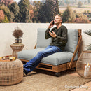 Outsunny 2 Seat Pallet Cushions 20cm Thick Outdoor Seat Pads