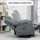 HOMCOM Lift Chair With Vibration Massage, Heat, Easy Assembly, Grey