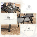 Outsunny 3 Pieces Folding Garden Bistro Set with Cup Holders, Black