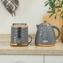 HOMCOM Kettle and Toaster Set 1.7L Rapid Boil Kettle & 2 Slice Toaster