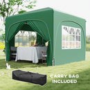 Outsunny 3 x 3(m) UPF50+ Pop Up Gazebo with Sides and Carry Bag