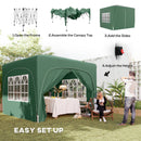 Outsunny 3 x 3(m) UPF50+ Pop Up Gazebo with Sides and Carry Bag