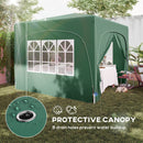 Outsunny 3 x 3(m) UPF50+ Pop Up Gazebo with Sides and Carry Bag