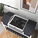 PawHut Tortoise House w/ Adjustable Lamp Holder, Openable Lid, Dual Main Houses